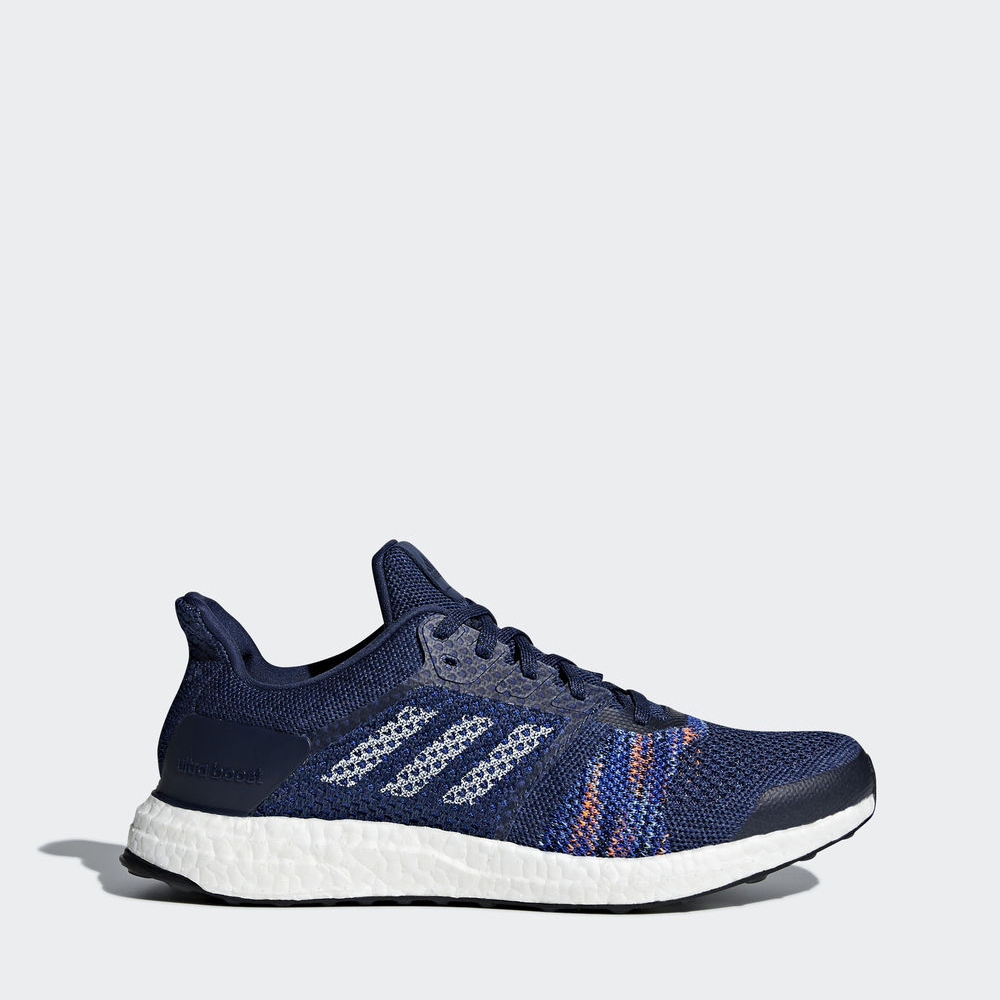 Adidas Ultraboost St - παπουτσια για τρεξιμο ανδρικα - Ασπρα/Σκουρο Μπλε,Μέγεθος: EU 36 – 54 2/3 (84